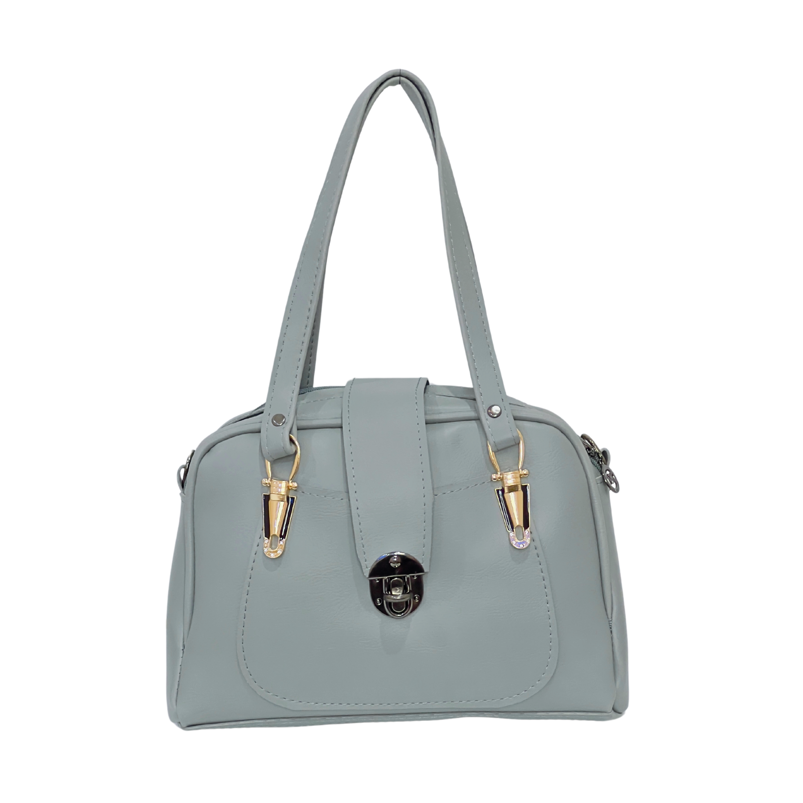 Stylish Grey Leather Handbag Sparrow Cut